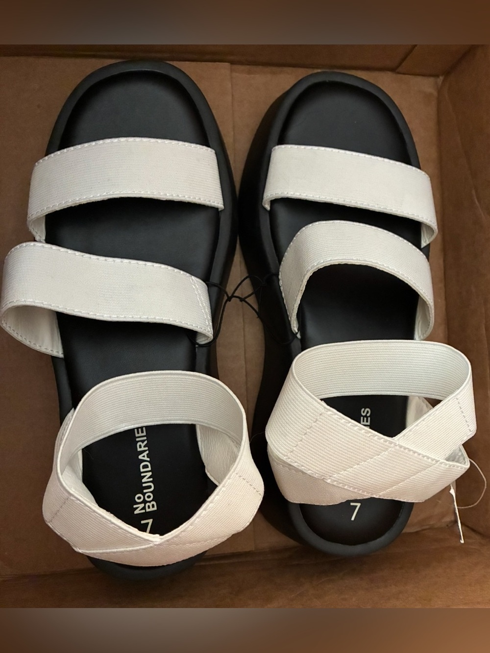 No Boundaries Cream Strappy Platform Sandals